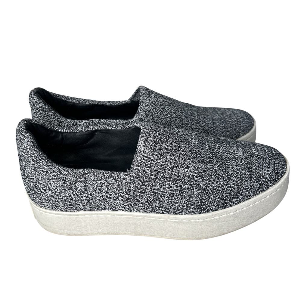 VINCE Walsh Knit Slip-on Sneakers Nocolor Black Gray Size 7